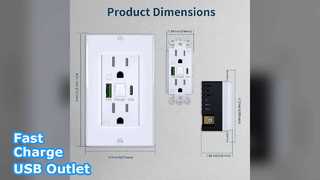 USB-розетка для быстрой зарядки с ночником