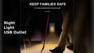 USB-розетка Ночник с защитой от несанкционированного доступа 5 В 4,8 А