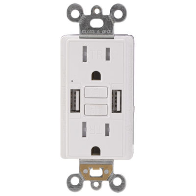 15A Ground Fault Circuit Interrupter 120V With USB Power Outlet
