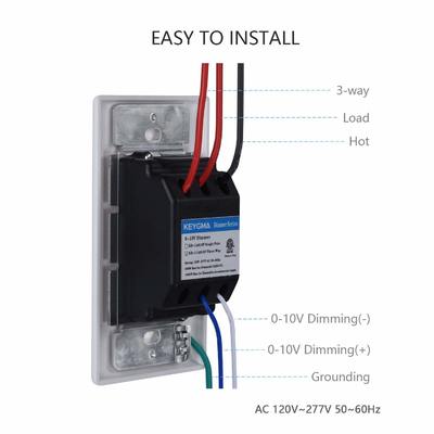 110-277V Electrical Wall Type 0-10V LED Dimmer Controller Dimmable Light Switch